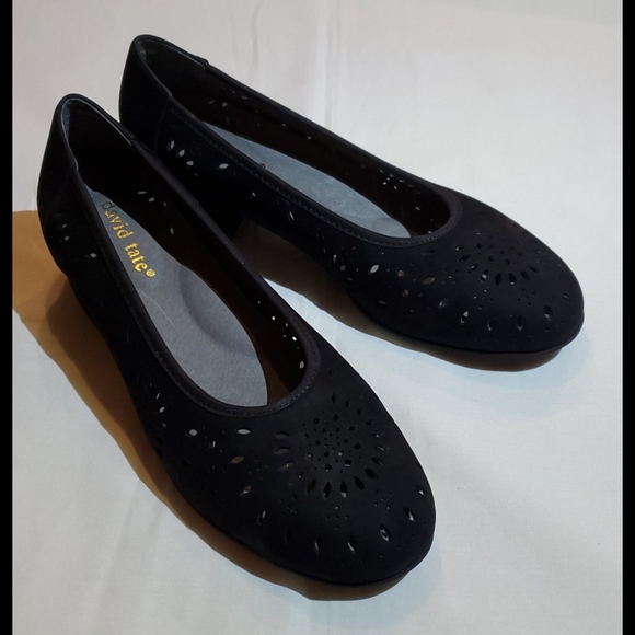 David Tate black suede Nubuck flats shoes - Picture 2 of 7